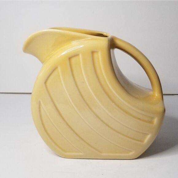 Alamo refrigerator pitcher pottery vintage yellow